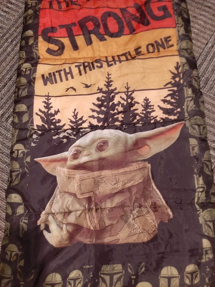 Saco de dormir Star Wars Mandalorian para niños camping Grogu Baby Yoda Foto 2 de 4