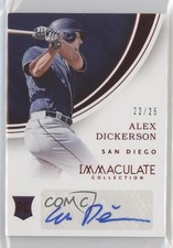 2016 Panini Immaculate Rookie Auto Red 22/25 Alex Dickerson #RA-AD Auto 1p5