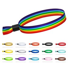 100 Pcs Cloth Wristbands, Disposable Wristbands for Events Color : Rainbow 