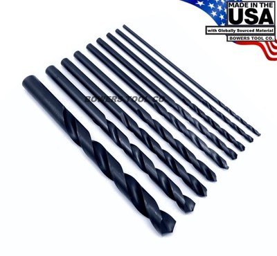 Aircraft Extension Drill Bit Set 6'' Long 9pc Norseman HI-Molybdenum M7 USA Made
