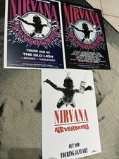 Nirvana Australian Concert Flyers 1992 - Three A4-Sized High Quality Card Prints