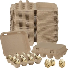 60 Pcs Quail Egg Cartons Paper Pulp Basket a Dozen Paper Crates Blank Cardboard 