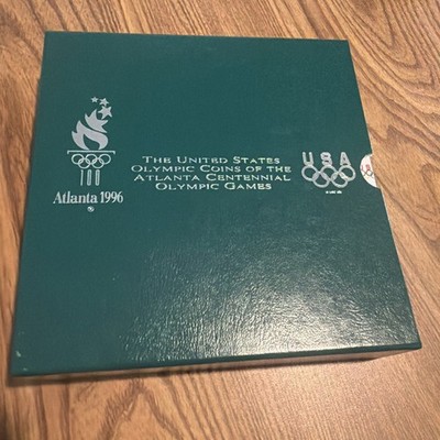 1996 The U. S. Olympic Coins of the Centennial Atlanta Games 4-Coin / Book Set