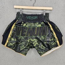 Venum Shorts Mens Medium Green Camo Black Full Cam Muay Thai Kickboxing Training