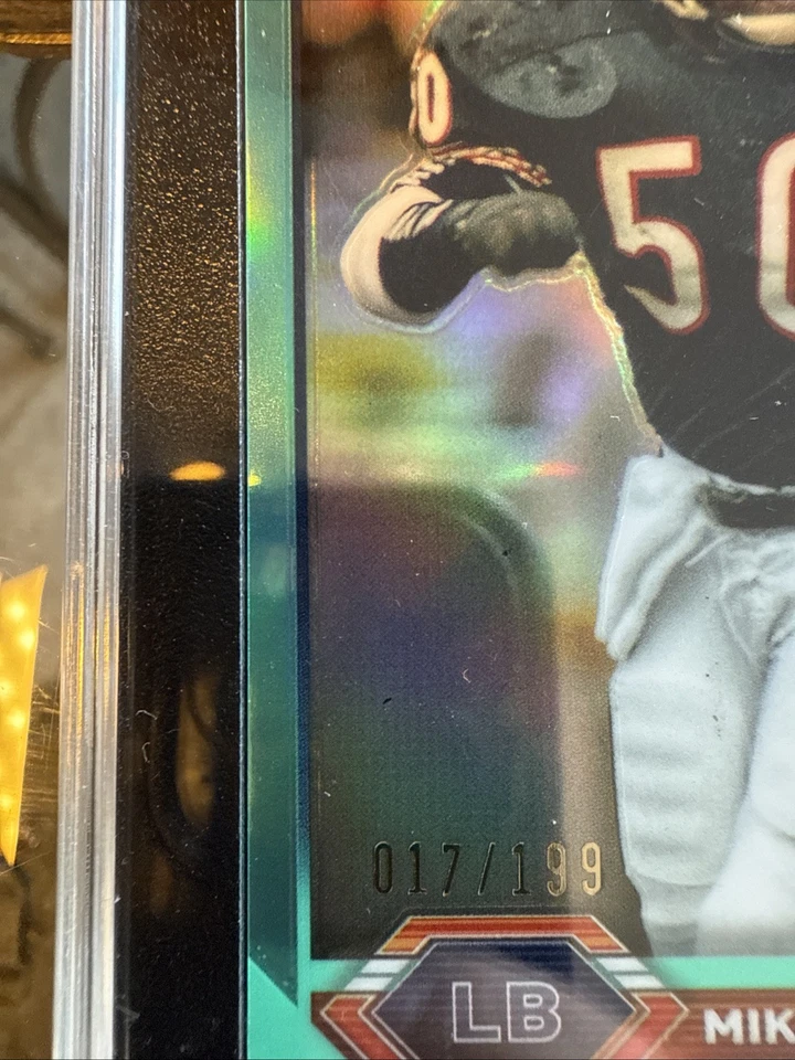 2023 Topps Composite - Topps Chrome Mike Singletary #25 Aqua Refractor /199 - Image 3 of 3