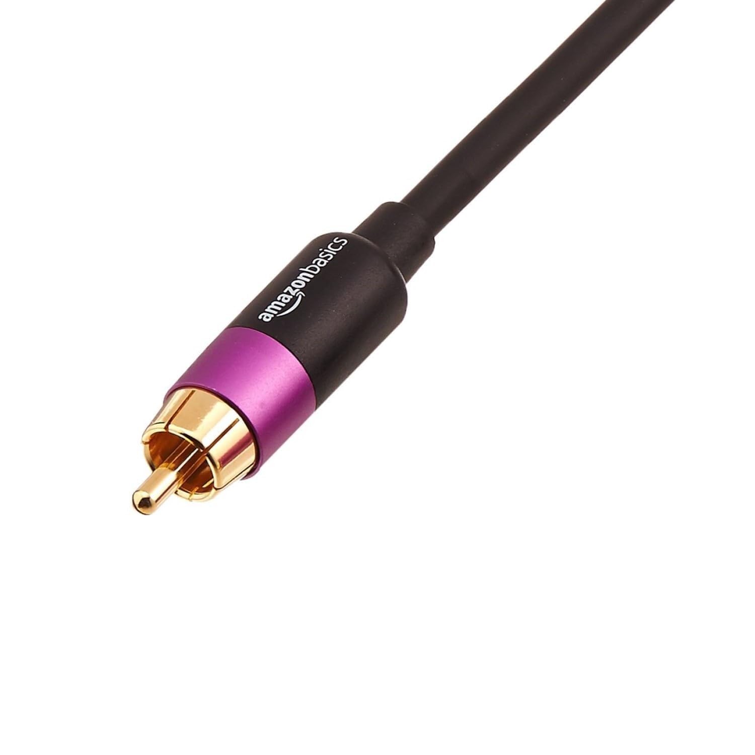 Cavo RCA Audio Amazon Basics Nero 15.24m per Subwoofer e Amplificatori