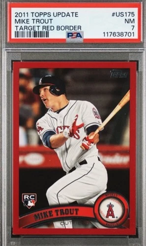 2011 Topps Update Mike Trout TARGET RED BORDER #US175 RC PSA 7 400 Home Runs