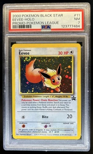 1999 Pokemon Wizards Black Star Promos Eevee #11 PSA 7