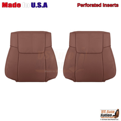 2006-2009 Fits Jeep Commander Limited Leatherette Front Top Covers Saddle Brown