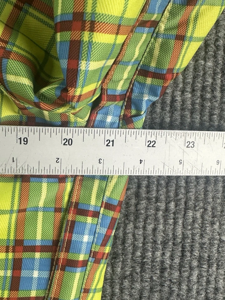 Chaqueta Burton Mujer Mediana Amarilla Azul A Cuadros Snowboard DryRide Esquí Nieve Diseñador Foto 3 de 4