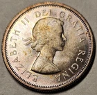 Canada, 25 Cents, 1960, Toned Choice Uncirculated, .15 Ounce Silver