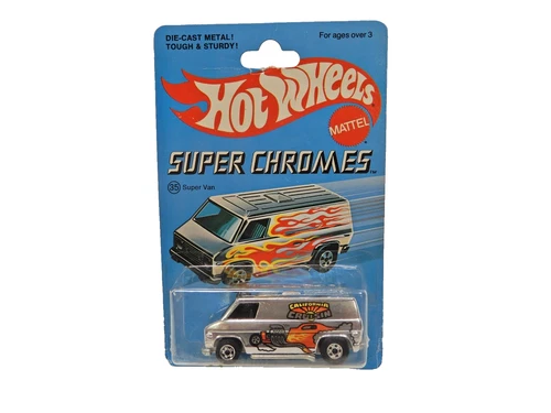 Vintage 1975 HOT WHEELS 35 No. 9205 SUPER CHROMES VAN California Cruisin MOC BW
