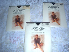 3 pr JOCKEY For Her Queen Control Top Pantyhose Sandal foot 1956
