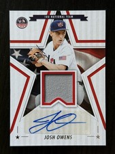 2025 Panini USA Baseball #SSM-JO Josh Owens Stars and Stripes Auto Materials