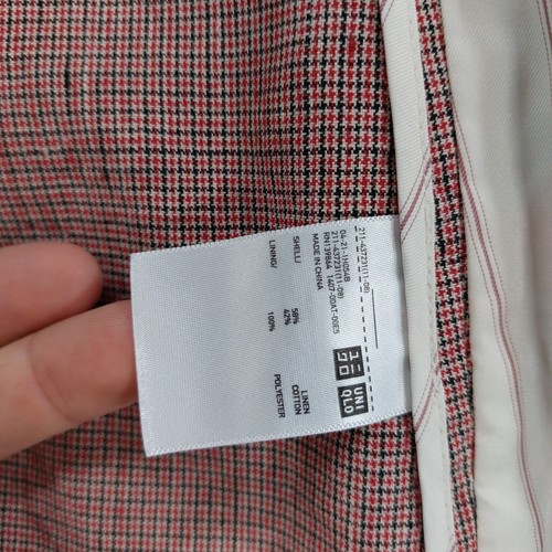 Uniqlo Ines De La Fressange Leinen Baumwolle Jacke Blazer Damen Large, Hahnentritt - Bild 11 von 17