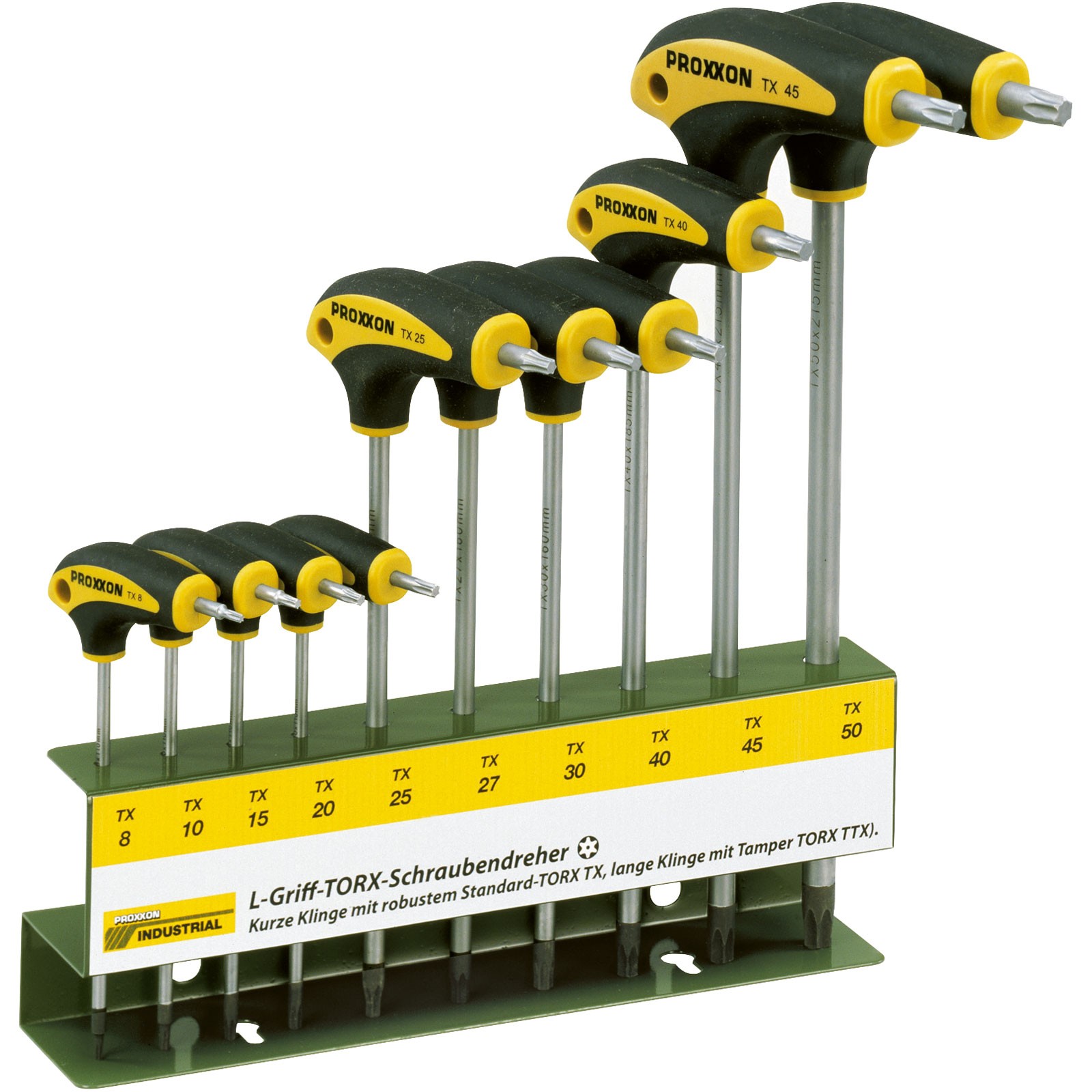 Proxxon Industrial L-Handle Security Torx Screwdriver Set - 10 Piece