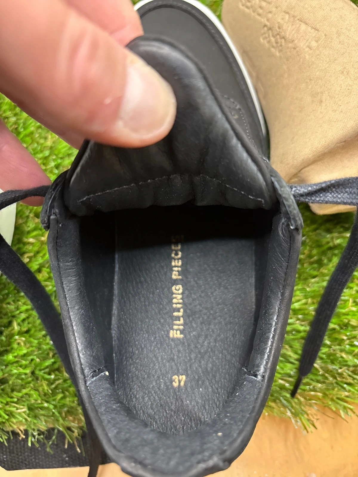 Filling Pieces Low Top Organic Nappa Black trainers image 7