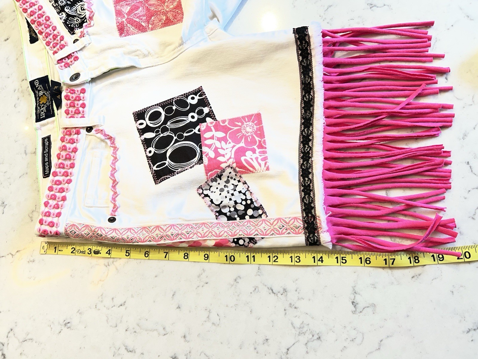 Not Silly Enough Patchwork Upcycled Shorts - image 11