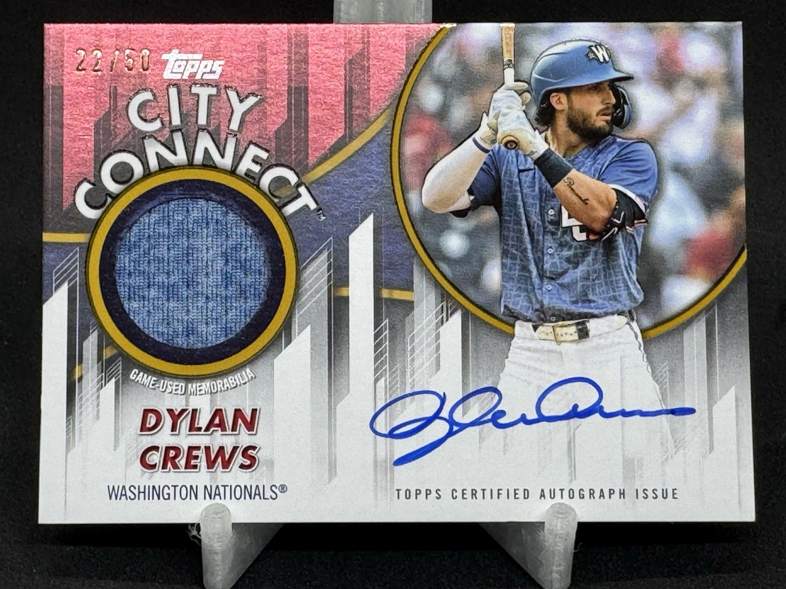 2026 Topps Update Dylan Crews City Connect Auto Relic /50 #CCAR-DC Nationals