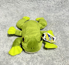 The Petting Zoo Frog Plush Green 10" Laying Stuffed Animal Soft Toy Amphibian