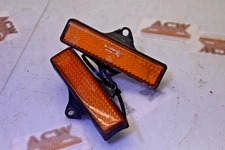 2314 Set Front Fork Reflectors L&R W Brackets 1991 BMW K75 K 75 91 Motorcycle