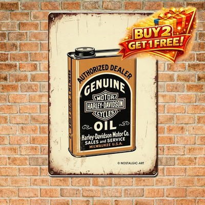 Nostalgic Art Retro Harley Davidson Genuine Metal Tin Sign 8x12 Decor