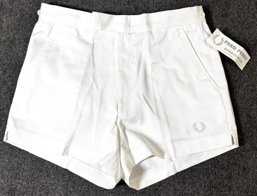 NWT! VTG FRED PERRY Sportswear White Sport Leisure Shorts-Hong Kong-Men’s 32