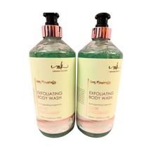 Manna Kadar Sea Minerals Exfoliating Body Wash Aloe Cucumber 33.8 oz 2 Pack 