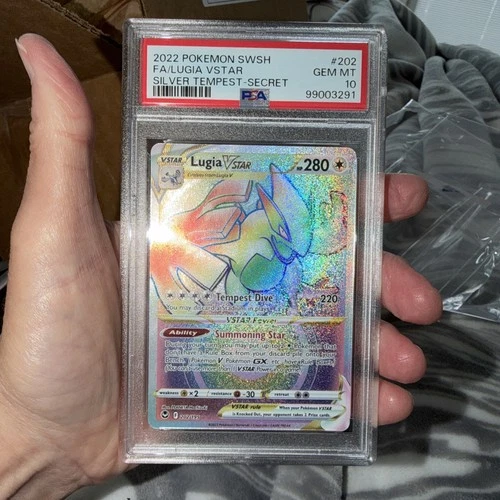 Pokemon Silver Tempest Lugia VSTAR Secret Rare Card PSA 10,Mint 202/195