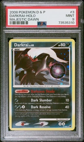 Pokemon Darkrai Holo Majestic Dawn 3/100 PSA 9