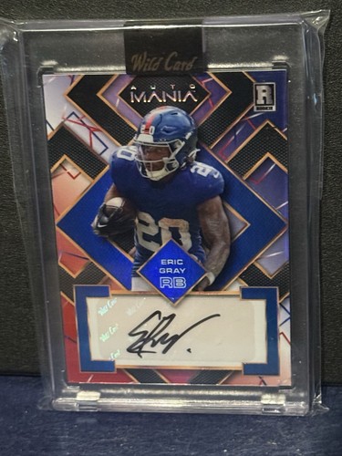 Eric Gray 2024 Wild Card Auto Mania Football 1/1 National Exclusive