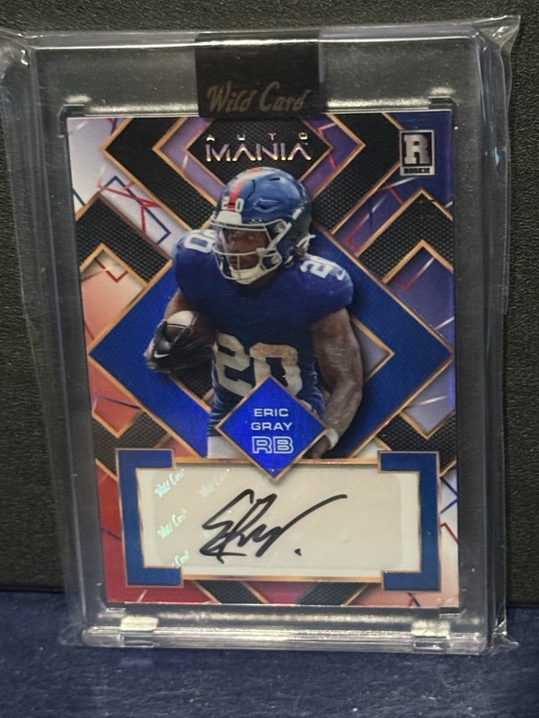 Eric Gray 2024 Wild Card Auto Mania Football 1/1 National Exclusive