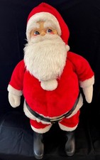 Vintage Ruston? Rubber Face Santa Claus Christmas Plush Large 36"
