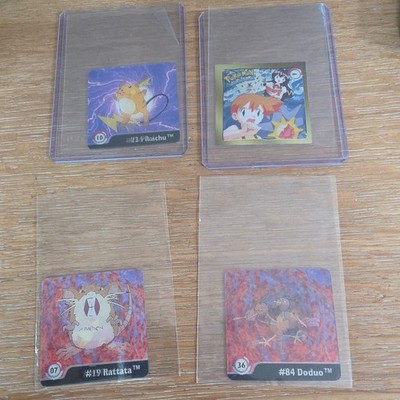 1999 Vintage Pokemon Gold Insert Series 1 Misty R01 Artbox Sticker all 4