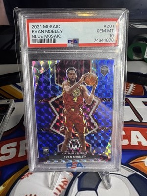 2021-22 Panini Mosaic - Rookies Evan Mobley #201 Blue Mosaic Prizm /99 (RC)