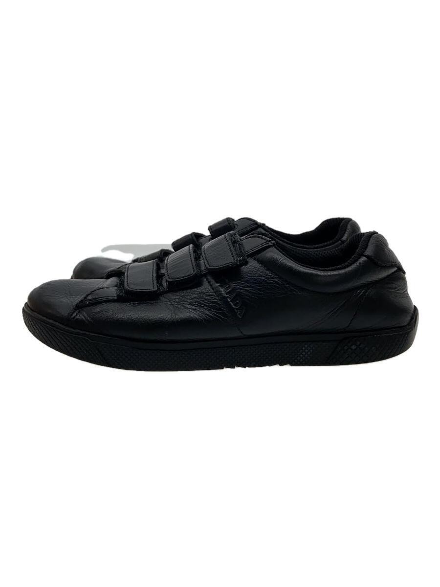 Prada Black Leather Low-Cut Sneakers Style 0O0632