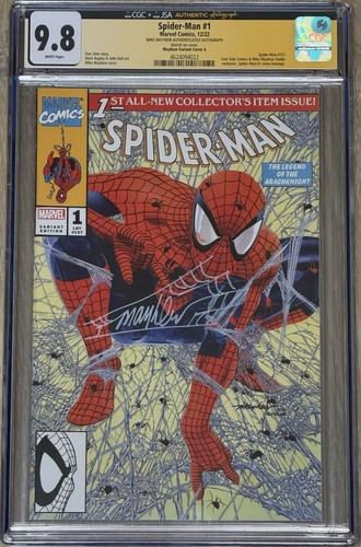 Spider-Man #1 12/2022 Mike Mayhew Cover A Variant CGC 9.8 Signed With COA