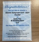 2025 Topps Chrome Kendry Paez Redemption Aqua