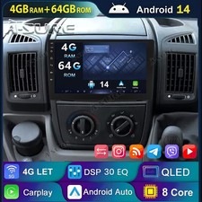 4+64G Android 14 autoradio navigatore GPS per Fiat Ducato Peugeot Boxer Citroen Jumper