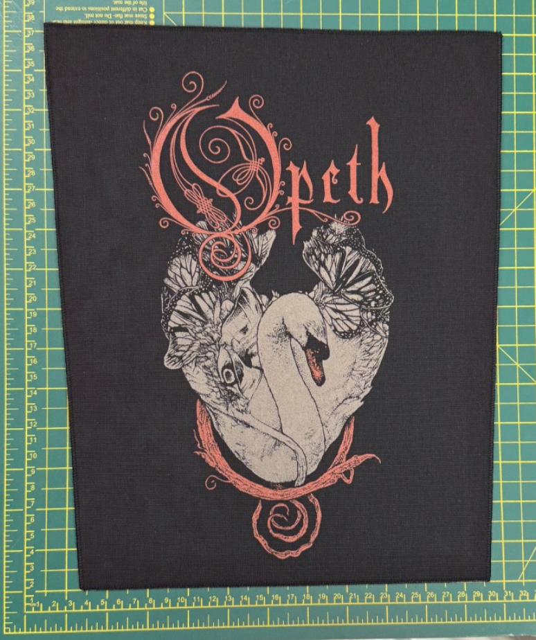 Opeth Swan Large Size Printed Sew On Printed Back Patch Officially Licensed