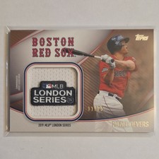 Rafael Devers Jumbo Jersey Sleeve Patch Gold /25 #JSES-RD 2020 Topps Red Sox 