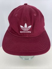 Adidas Trefoil Hat Cap Strap Back Adjustable One Size Maroon Brand Skateboard