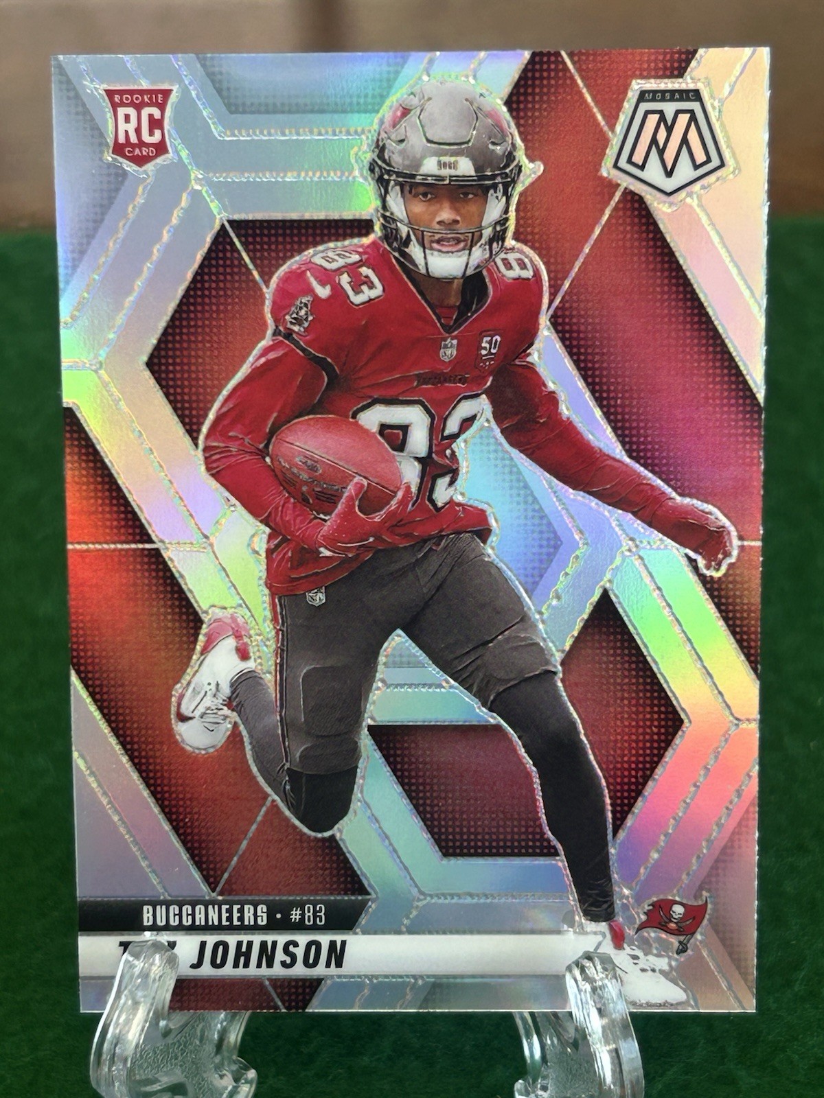 2025 Panini Mosaic Tez Johnson Silver Prizm RC - Buccaneers #316