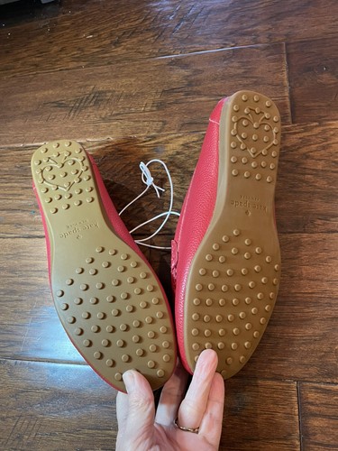 Kate Spade Carmen Slip-on Loafers Shoes Flats Pebbled Leather Red Size 7B New - Picture 5 of 12
