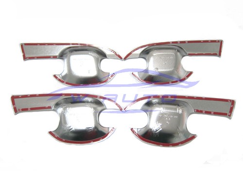 CHROME DOOR HANDLE PLATE INSERT TRIM SURROUND COVER FOR ISUZU MU-X MUX SUV 2021 - Picture 2 of 5