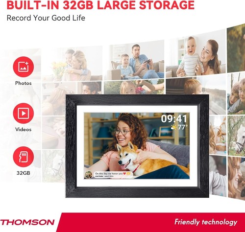 Frameo Digital Picture Frame, Digital Photo Frame WiFi with 32 GB, HD IPS Touch - Picture 4 of 14