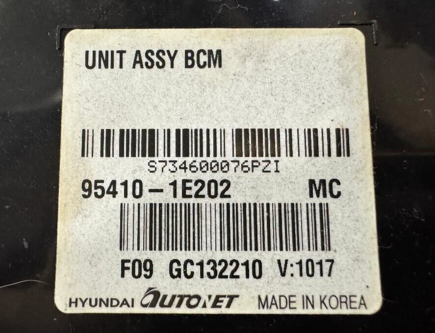 Módulo de control de carrocería Hyundai Accent 2008-2011 P/N 95410-1E202 pieza original OEM Foto 3 de 4