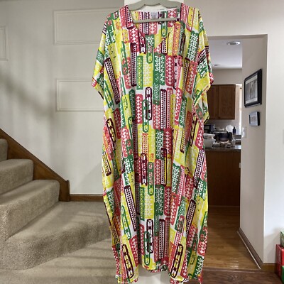 Izzy & Liv Tropical Caribbean  Multicolor Dress ONE SIZE NWOT
