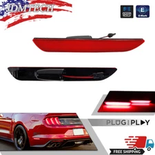 FOR 2015-2023 FORD MUSTANG REAR BUMPER SIDE MARKER REFLECTOR LED LAMPS LIGHT RED