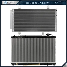 Aluminum Radiator & AC Condenser Cooling Kit For 2007-2009 Toyota Camry 2.4L